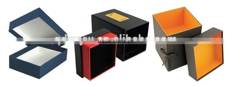 Brown Orange Color Rigid Card Hamper Chocolate Packaging Box