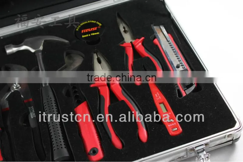 22pcs High grade aluminum box household combination hand tools set