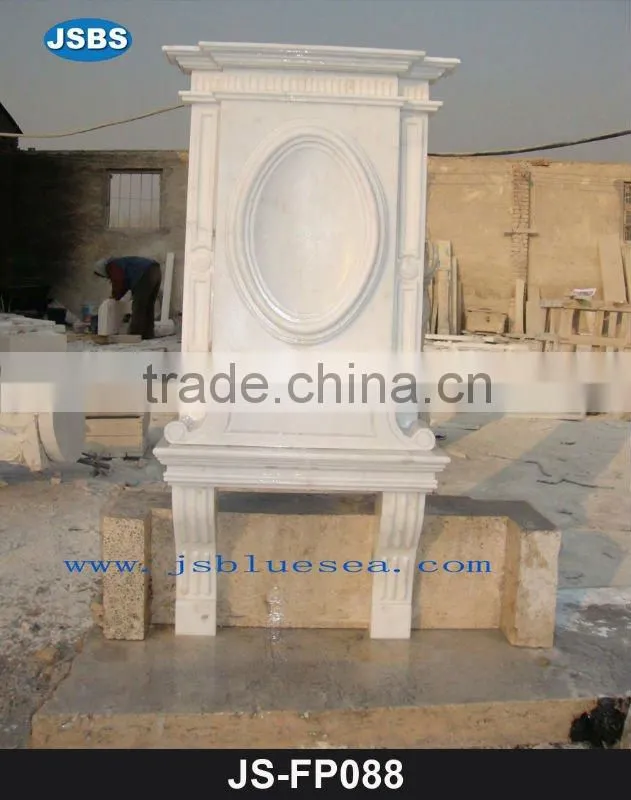 Strong white marble fireplace