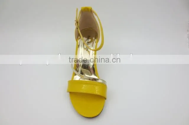 latest New high class middle heel Ankle Strap Buckle Women Sandals
