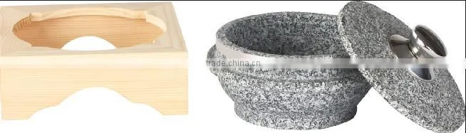 Stone cooker pot with wood frame marble granite prices