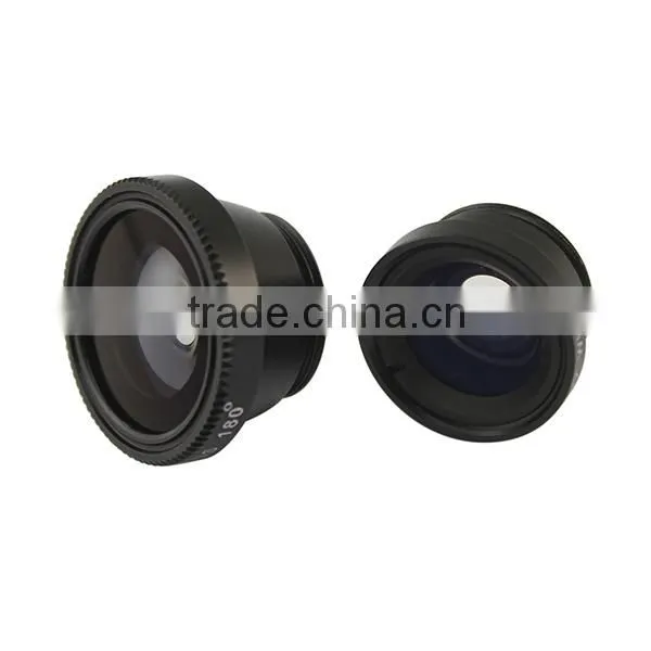LQ- 001 3 IN 1 Fish Eye, Macro, Wide Range Universal Clip Photo Lens For Smart Phones, Tablet PC,LapTop.