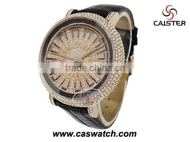 Luxury Czech diamond mens watches with japan movement and 3atm