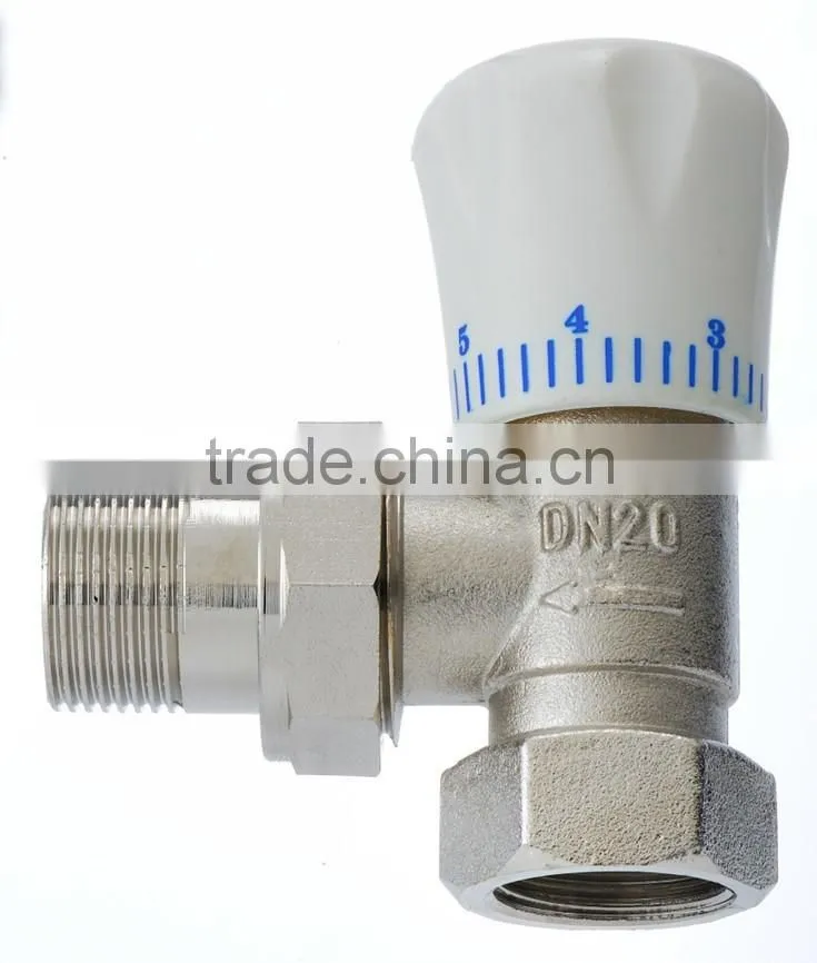 antomatic thermostatic angle radiator valve/thermostat gas control valve/ppr thermostat valve
