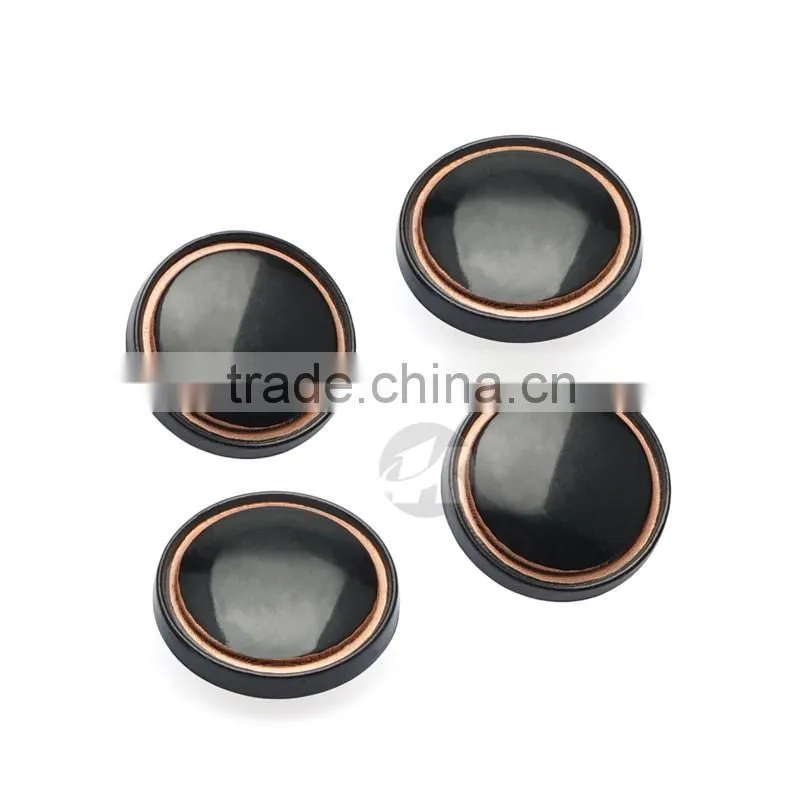 Hot Sales Shiny Black Decorative Custom Metal Snap Button Covers