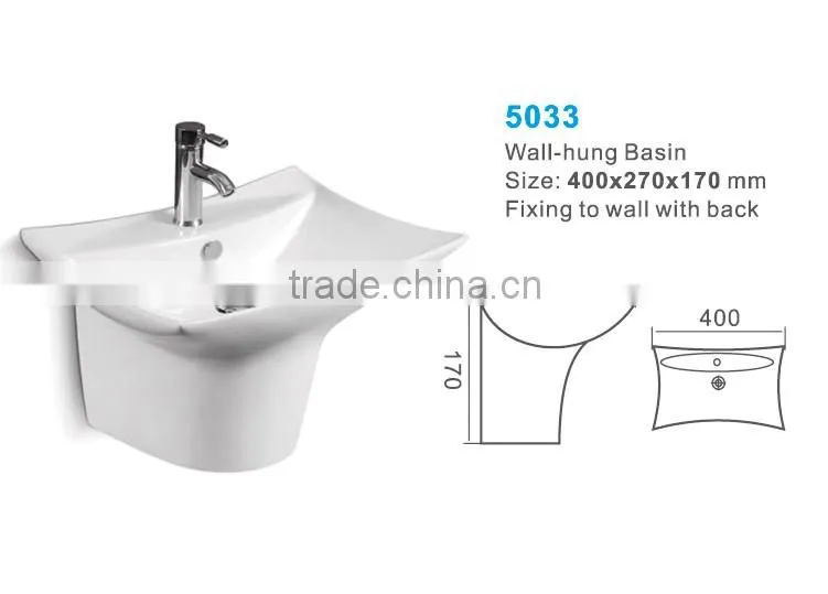 Sanitary ware bathroom wall hung basin