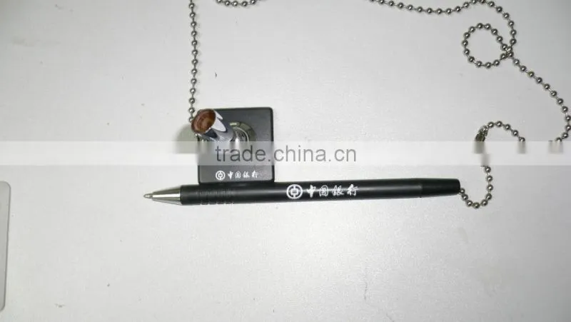 Wholesale promotion table pen,metal desk pen with chain for bank,office and hotel