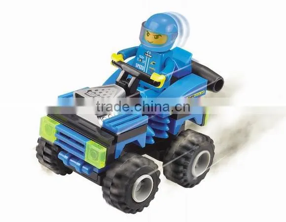 Children Building Blocks Self-assembling Racing Car, Toy Blocks Car