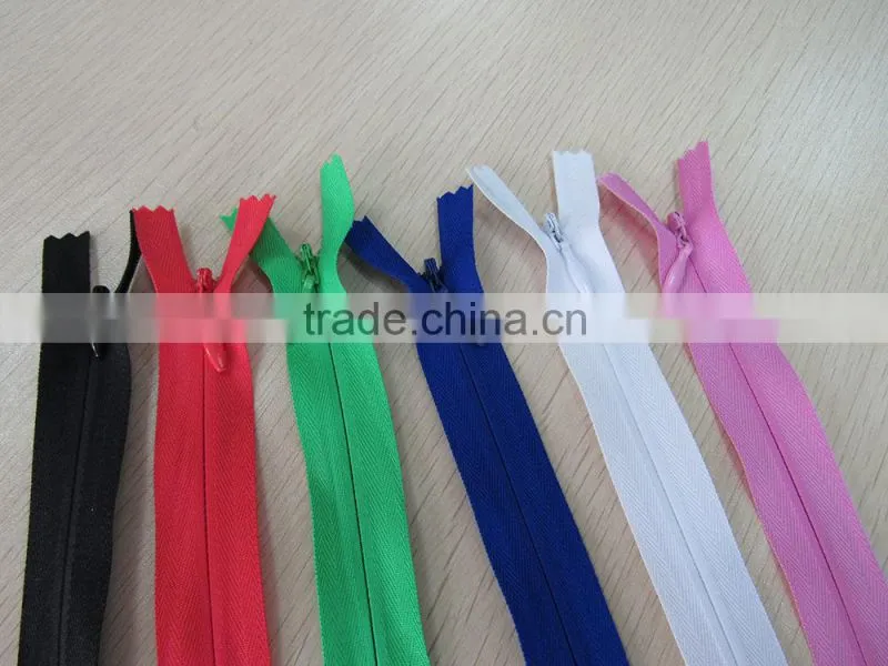 Wholesale tear drop woven tape closed end invisible zipper