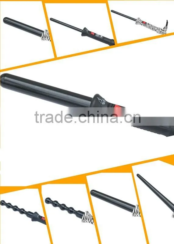 fantastic hair curler, hair curling iron, different sizes, different shapes and different color hair dressing iron