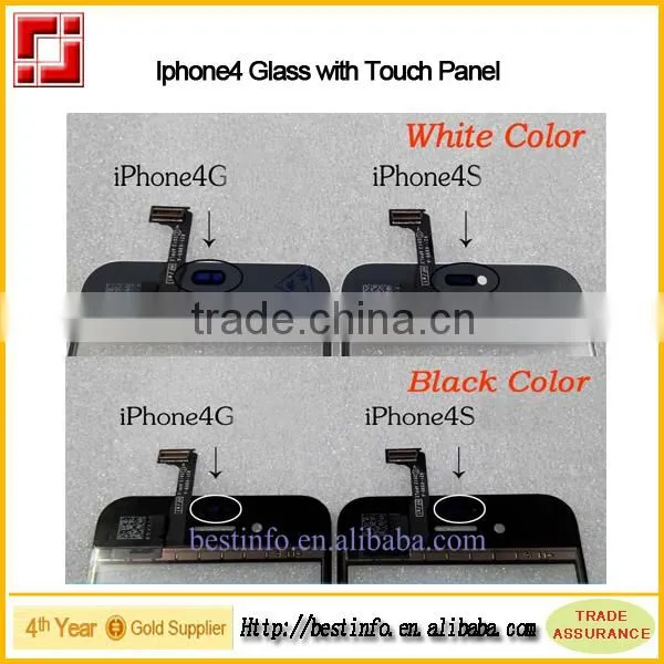 New Accessories LCD Touch Screen Glass TP Digitizer for i4 4G 4S(CNB-VC TP)