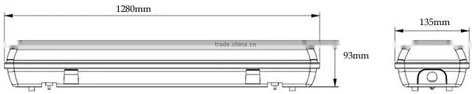 IP65 50W LED Tri-Proof Lights ,LED Explosion-proof Lights 1.2M