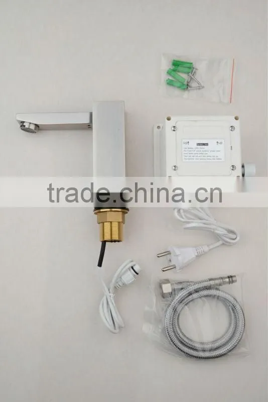 Brushed Nickel high self-controled Basin Faucet,Hands Free Automatic Sensor Tap QH0116N