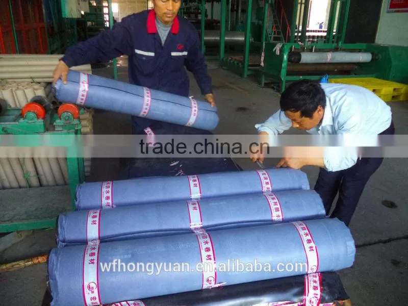self adhesive bitumen waterproof membrane/HDPE/EVA adhesive waterproof membrane/roofing felt