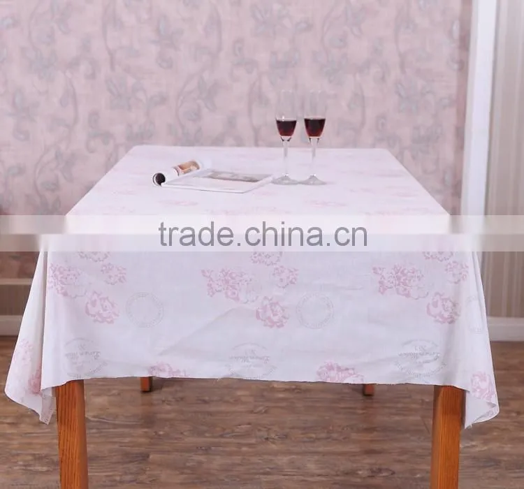 rosette satin table cloth/ waterproof tablecloth/rose sequin tablecloth