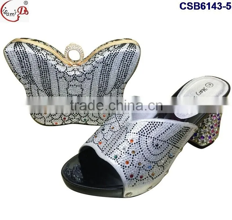 CSB6143 2016 The top latest fashion woman italy style high heel sandal shoes with bags
