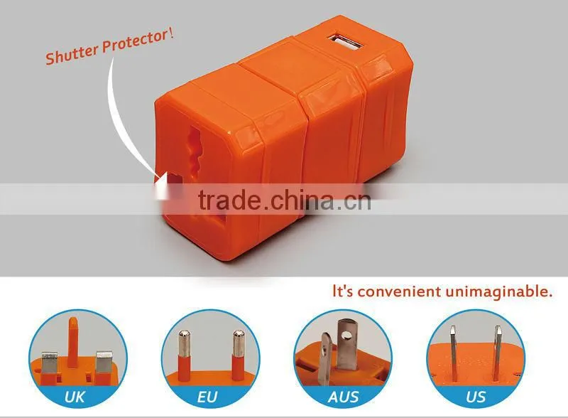 GENJOY CE ROHS NEW PC factory price Germany power cord travel adapter world adapter plug