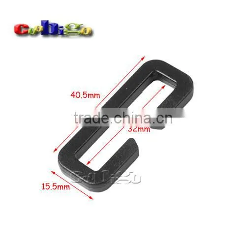 Looploc Plastic Rectangular Ring Buckle for Straps Bags Backpack #FLC442-20B/25B/32B/38B/50B