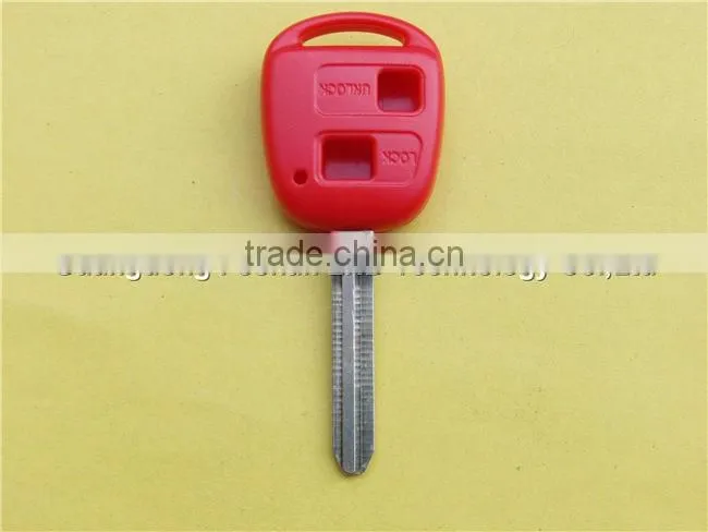 Colorful cover Blue Red Pink Yellow 2 BTN remote car key blanks for Toyota RAV4 replacement