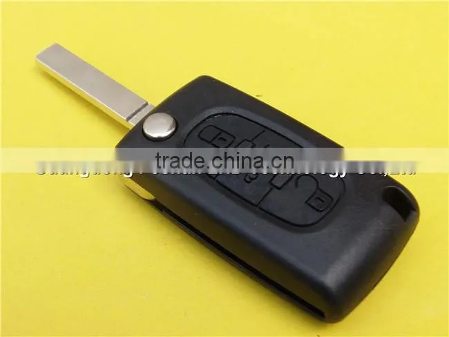 Peugeot 307 remote key for Peugeot 307 car key 3 button flip key cover case shell blank CE0536