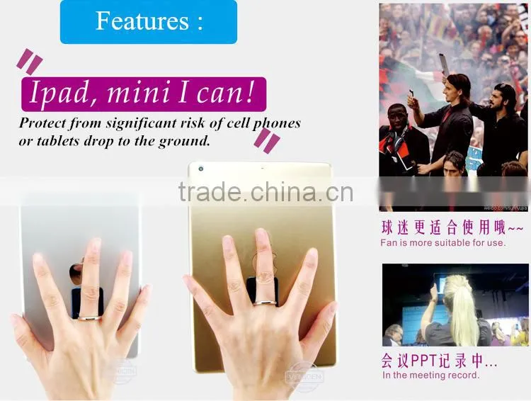 rectangle crystal smart ring finger grip stand holder