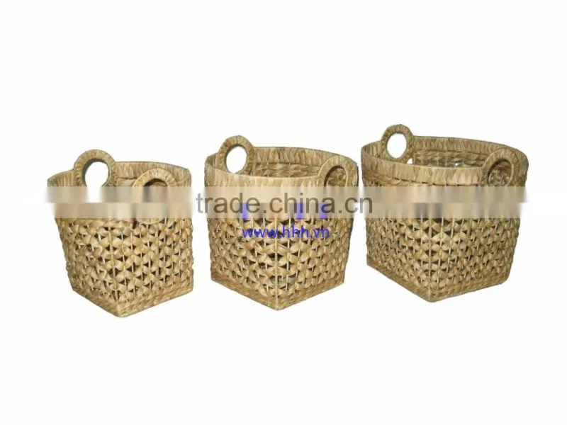 2015 New Product Water Hyacinth Basket for Home Decoration and Furniture