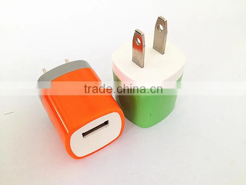 High quality 1A/1.5A 110V USB travel adapter charger with IC smart chip for mobile cell phone