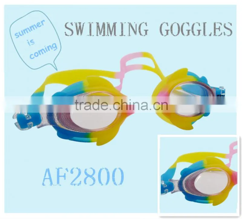 mirror coating thin headstrap silicone material swim goggle