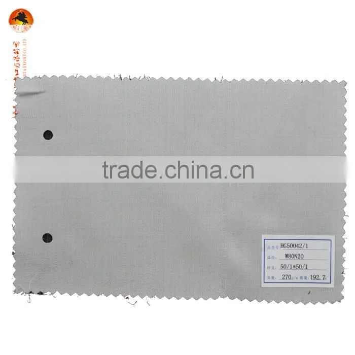 In stock white wool polyamide fabric for wedding suits