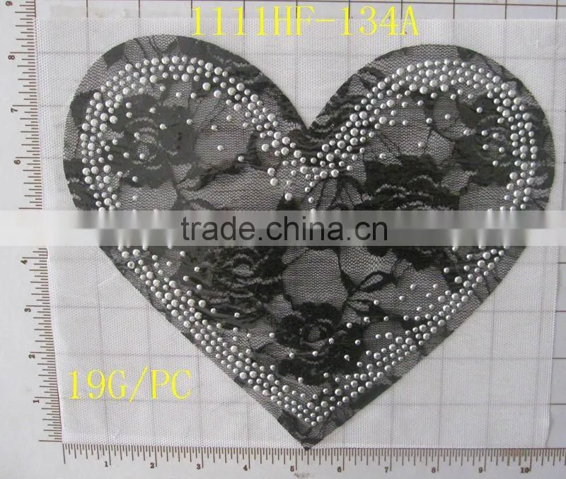 cat head fancy and top fashion lace hot fix motifs design