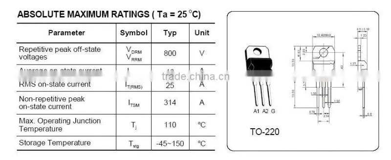 SCR 25A TO-220