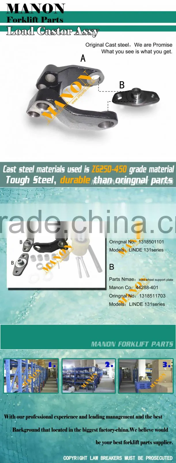 Durable Forklift Spare Parts CAP BEARING 1318511703