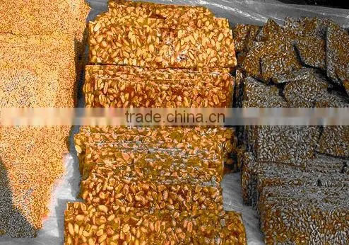 Peanut Brittle Molding Machine||swelled candy rice cutting machine