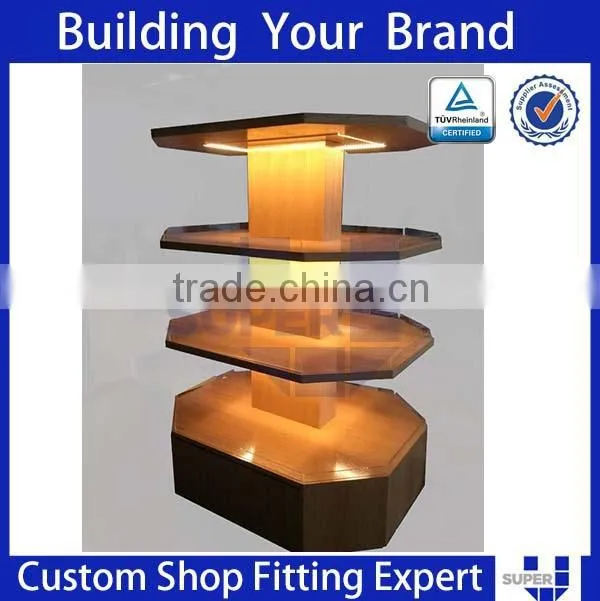 high quality cake shape Wooden Cake Display Counter