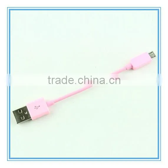 Colorful Short Travel USB To Micro USB Sync Data charger Cable Cord For Smartphones