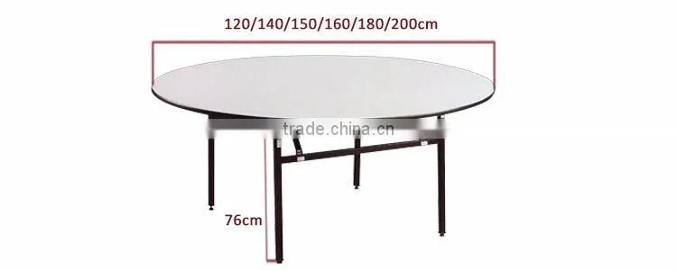 Hot selling good quality furniture round dinning restaurant banquet folding table