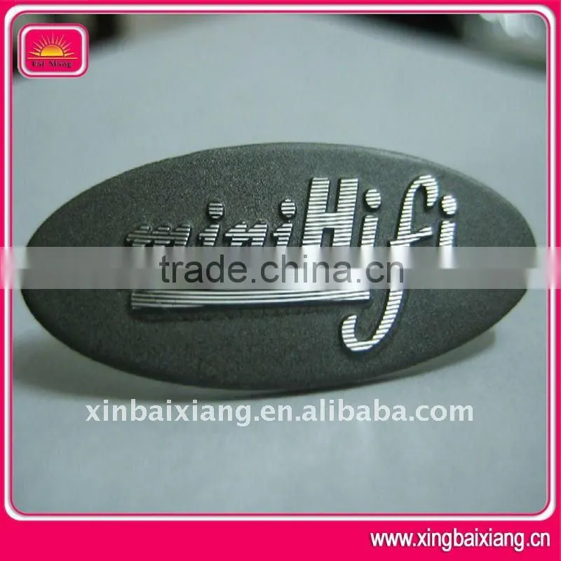 custom logo embossed metal sign