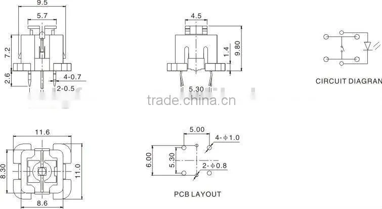 mini tact switch with led TS-2005