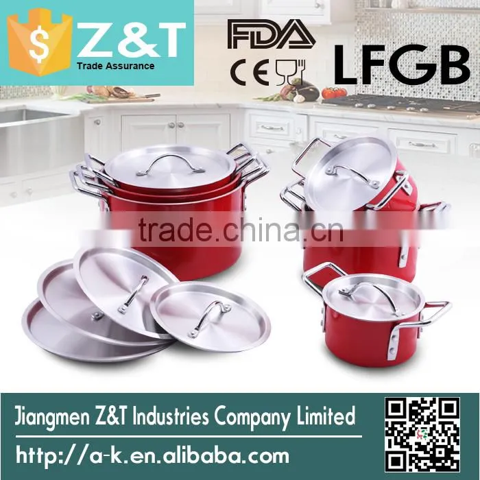 4pcs aluminum stock pot kitchen item aluminum cookware set for sale