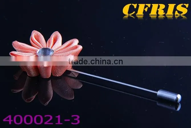 2016 New arriving coniferous flower with crystal inlaid lapel pins