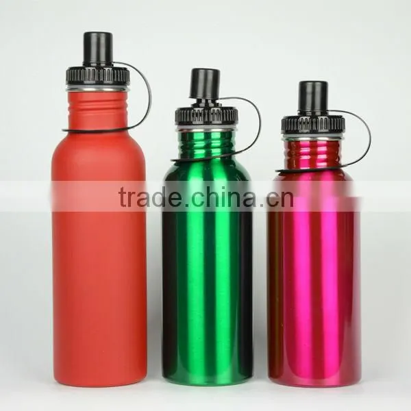 2015 new Single Wall Stainless Steel Water sports drinking Bottle