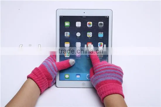 Screen Touch Gloves for Men Women Winter Stripe Gloves Fashion Gloves, 6 colors
