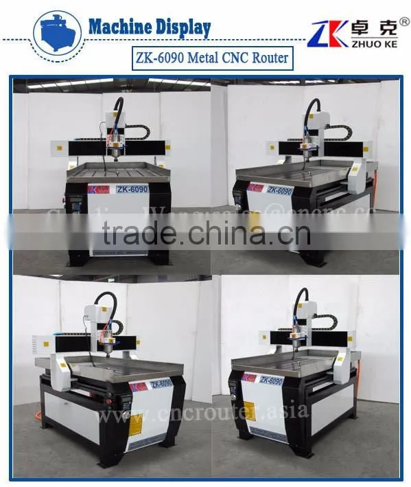 Hybird Servo Motor Small CNC Router Machine For Aluminum Copper Wood ZK-6090 With Wireless Handwheel Mach3 Control System