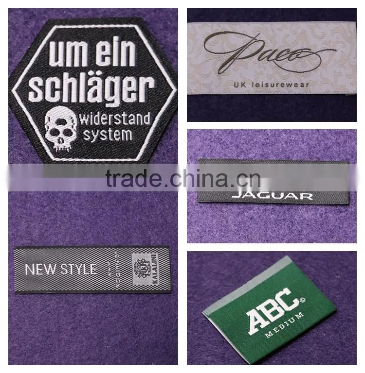 Low MOQ Customized Garment Private Woven Label For Brand Name