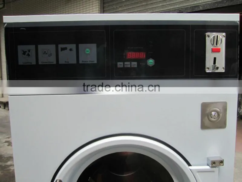 Promotional Queen Speed Gas commercial laundry dryers 8-25 kg fast dryers front load