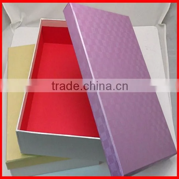 2014 Custom Luxury Fashion High Quality Gift Box Packaging With Lid (Clothes Box, Wine Box,Cosmetic Box, Food Box, etc.)