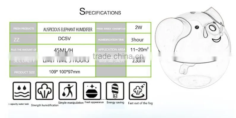 230ml 3 colours ultrasonic Mini USB Humidifier with LED Light/ ultrasonic air cleaner