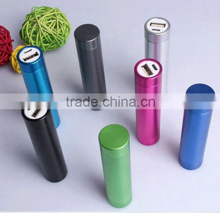 2016 cylinder shape power bank, power bank with LED light,