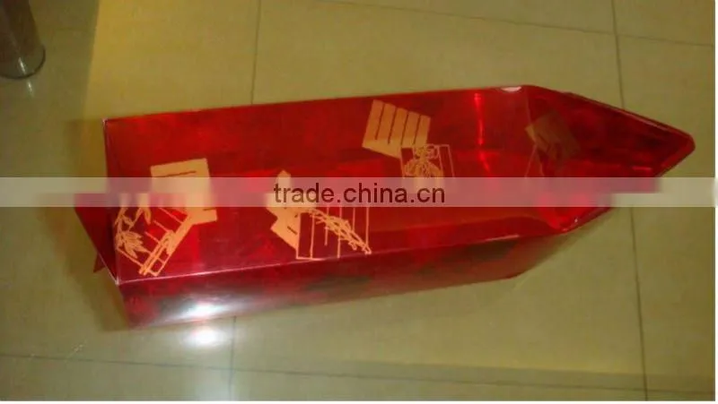 custom offest printing clear plastic single wine bottle gift box wholesale