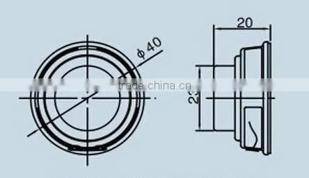 FBS40-2 3w 4ohm mini micro magnetic speaker used for mobilephone (FBELE)